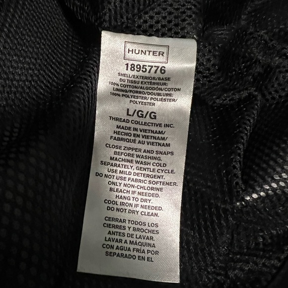 NWT Hunter Women's Water Resistant Jacket in Black - Picture 13 of 13